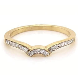 Diamond Wedding Band 0.75 Carats Women Yellow Gold 14K Jewelry