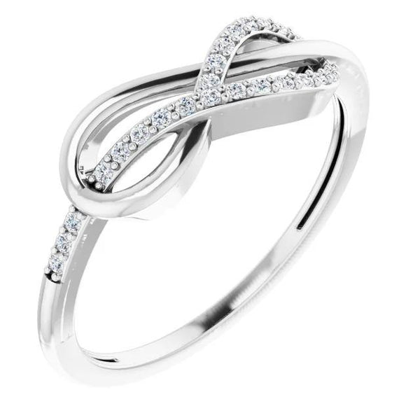 Diamond Wedding Band Infinity 0.50 Carats Ladies Jewelry New Band