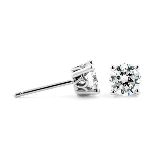  Women Jewelry Sparkling Unique Stud Earrings White Gold Diamond 