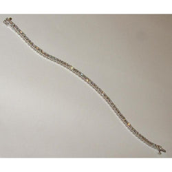 Real  Diamond Women Tennis Bracelet White Gold Jewelry 4.55 Carat