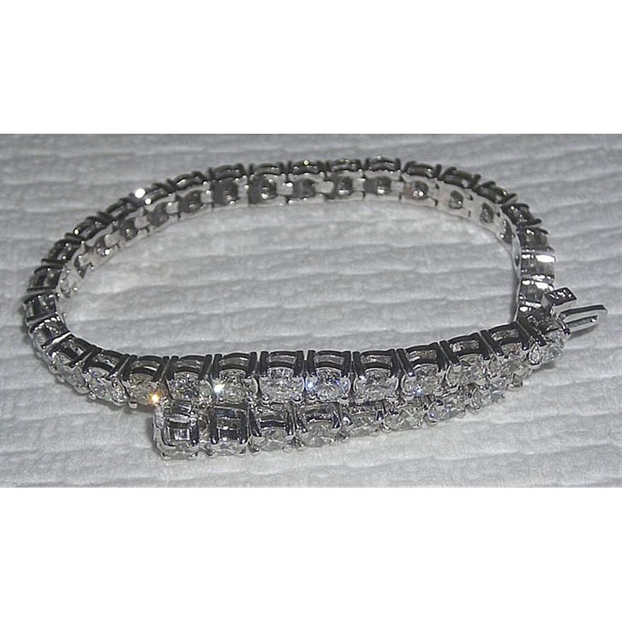 Diamond Women Tennis Bracelet White Gold Sparkling 8.57 Carat Tennis Bracelet