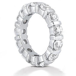 3.9 Ct. F Vs1 Diamonds Gorgeous Eternity Women Engagement Band WG 14K