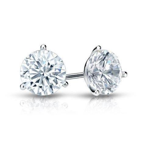 Diamonds Lady Studs   Gorgeous fancy ringh White Gold Stud Earrings