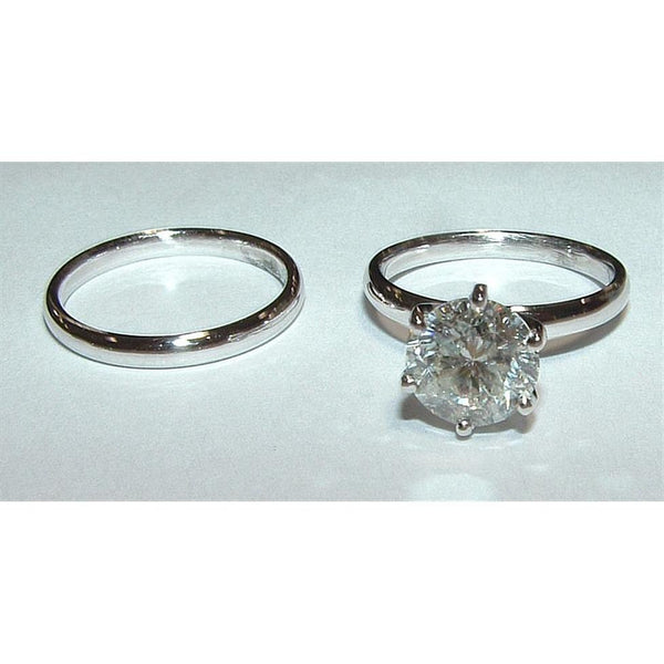 Diamonds Solitaire Ring 2.0 Ct G Vs1 Diamond Gold Engagement Ring Set