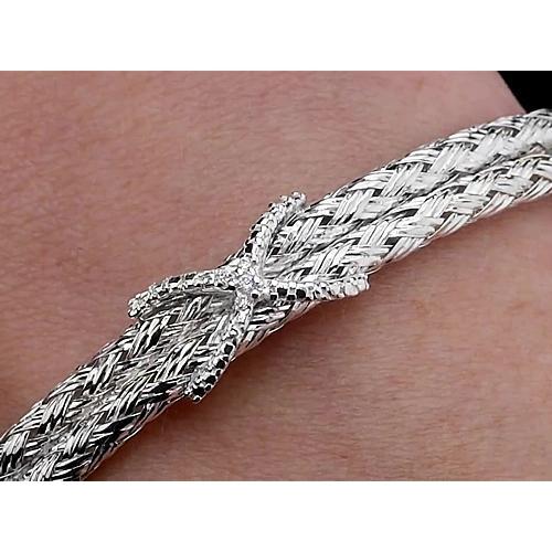 Diamonds Women Bracelet 0.20 Carats Rope X Women Jewelry New Tennis Bracelet