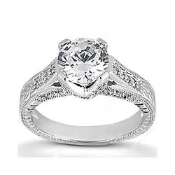 Diamond Women Engagement Ring White Gold New 1.70 Carats