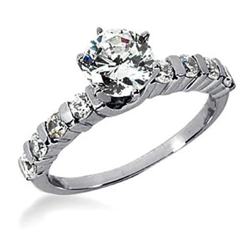 Diamonds Women White Gold Engagement Ring 1.81 Carats G Si1 Engagement Ring
