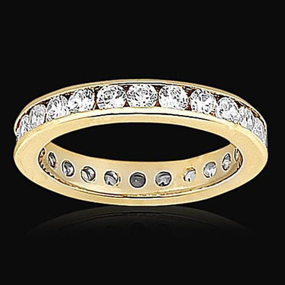 E Vvs1 Diamonds 1.68 Ct. Gold Eternity Engagement Band Eternity Band