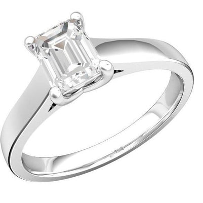 Emerald Cut 2.50 Carat Gorgeous Round Cut Diamond Engagement Ring