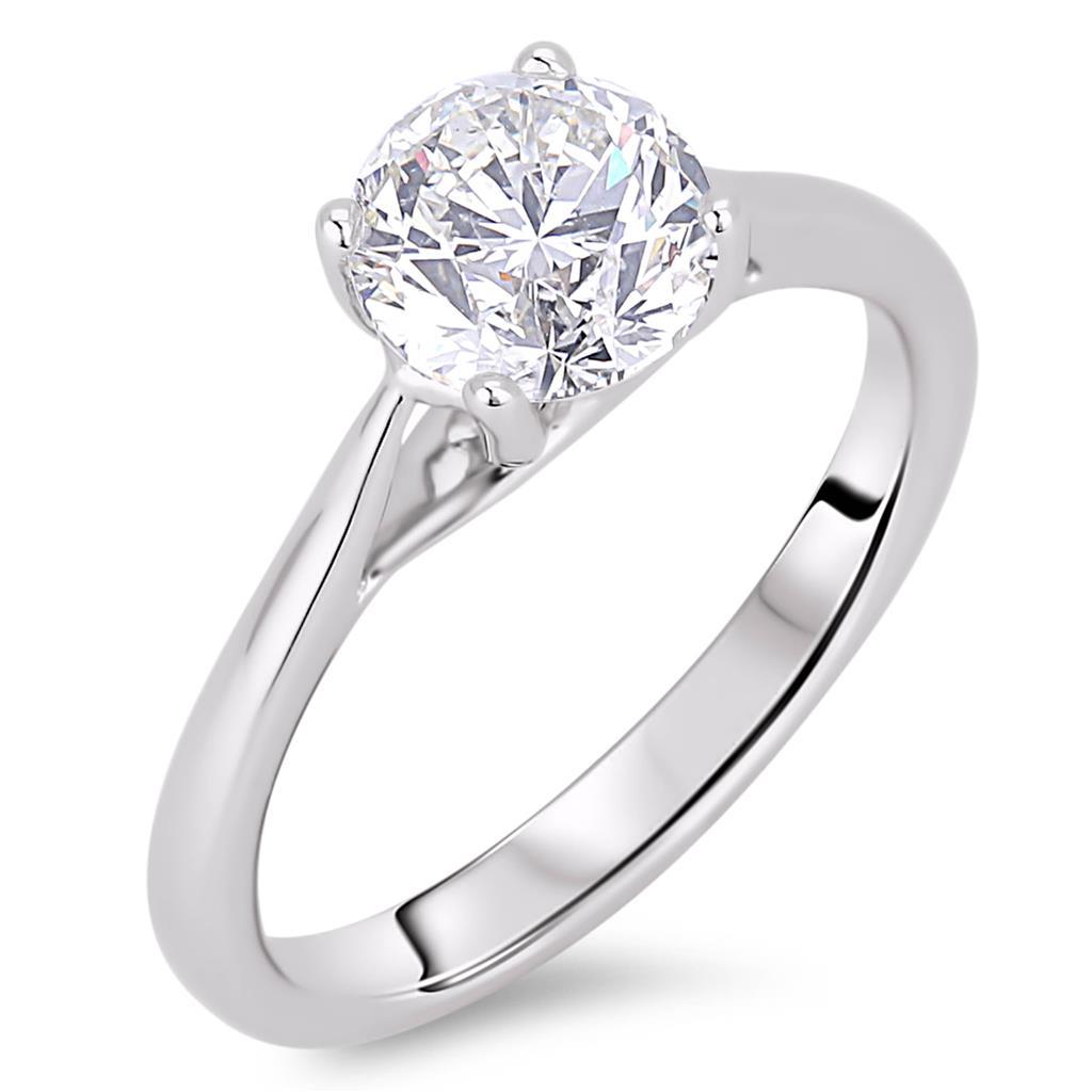  Princess Cut High Quality Sparkling Unique Solitaire White Gold Diamond Ring 