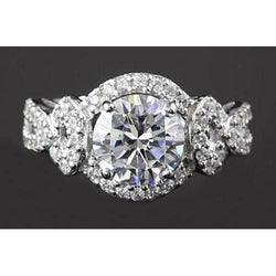 Engagement Ring Round 3.50 Carats Women's Jewelry 4 Prong Setting Natural Earth Mined Diamond