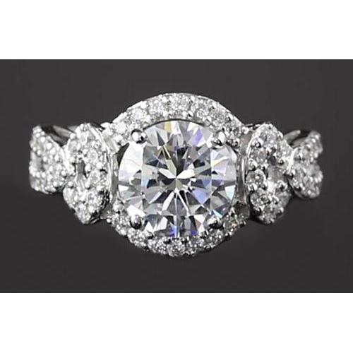 Engagement Ring Round 4 Prong Setting 3.50 Carats Womens’ Jewelry Engagement Ring