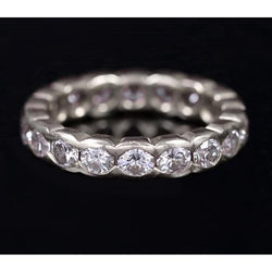 Eternity Wedding Band 3.50 Carats Old Miner Real Natural Earth Mined Diamond White Gold 14K