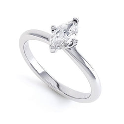 Marquise Cut 1.50 Ct Solitaire Diamond Wedding Ring White Gold