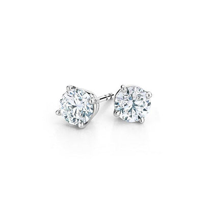 Prong Set Diamonds Women Studs Earrings Gold Stud Earrings