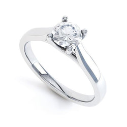 Round Cut 1.20 Carats Solitaire Natural Earth Mined Diamond Engagement Ring