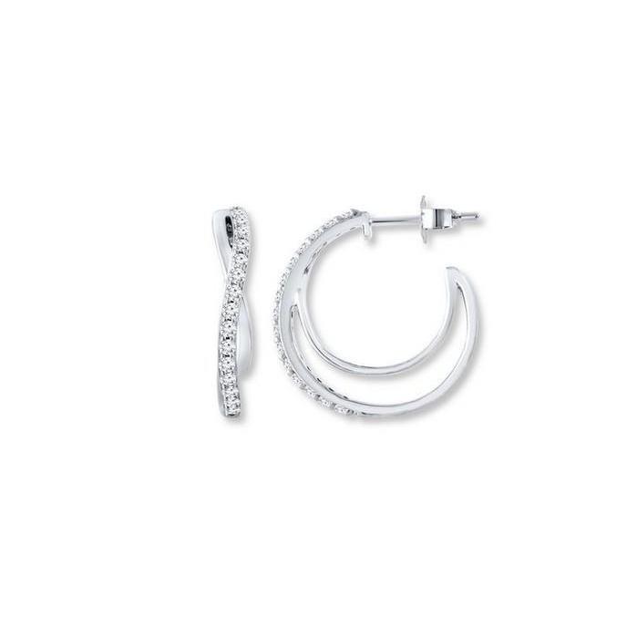 F Vvs1 2.4 Ct Round Cut Diamond Lady Hoop Earring Hoop Earrings
