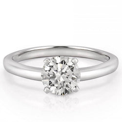1.75 Carat Sparkling Diamond Engagement Ring 14K White Gold