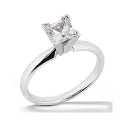 Princess Cut 0.75 Carat Lab Grown Diamond Engagement Ring White Gold 14K