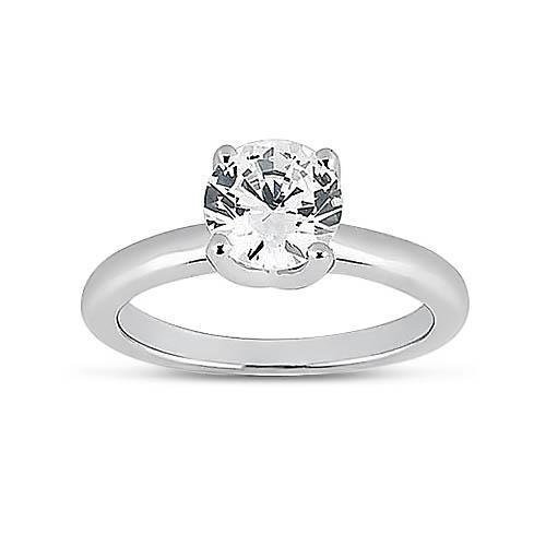 Lady’s Fancy  Unique Engagement White Gold Diamond Solitaire Ring 
