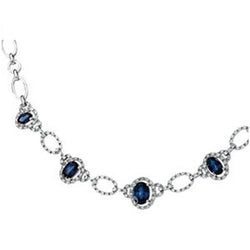 Genuine Ceylon Sapphire And Diamond Necklace 12.25 Carats New