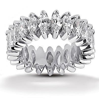 Genuine Diamonds Marquise Cut Eternity Band 11 Ct Eternity Band