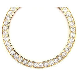 Gold 18K Diamond Bezel To Fit Rolex Date 34 Mm All Watch Models 2.50 Ct
