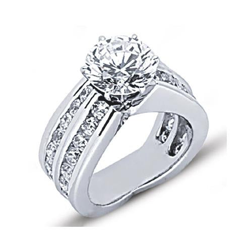 Gold Engagement Ring New High Quality Diamonds 4.25 Ct. Engagement Ring