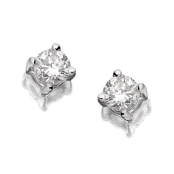 Gorgeous  Lady’s Brilliant Engagement White Gold Diamond Stud Earrings