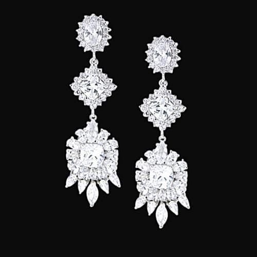 Gorgeous 2.5 Carat Diamond Chandelier Style Earring Pair Jewelry Gold Chandelier Earring