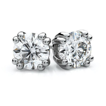 Gorgeous 4 Ct Round Brilliant Cut Diamonds Studs Earring White Gold Stud Earrings