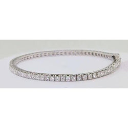 Gorgeous 7 Carats Princess Cut Lab Grown Diamond Tennis Bracelet Gold 10K