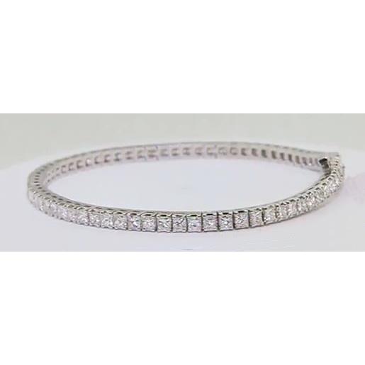 Gorgeous 7 Carats Princess Cut Diamond Tennis Bracelet Gold 10K Tennis Bracelet