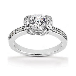 Women Diamond Engagement Ring White Gold 18K 1.41 Ct. New