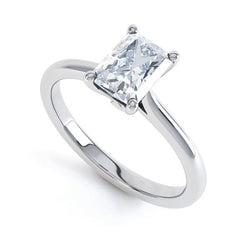 Gorgeous Prong Set Radiant Cut 2.25 Ct Natural Earth Mined Diamond Wedding Solitaire Ring