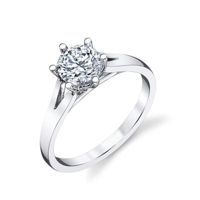 Sparkling Unique Lady’s Solitaire White Gold Diamond Ring 