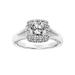 2.70 Ct Halo Real Natural Earth Mined Diamond Wedding Ring White Gold