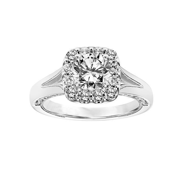 Gorgeous Round Brilliant Cut 2.70 Ct Diamonds Wedding Ring White Gold Halo Halo Ring