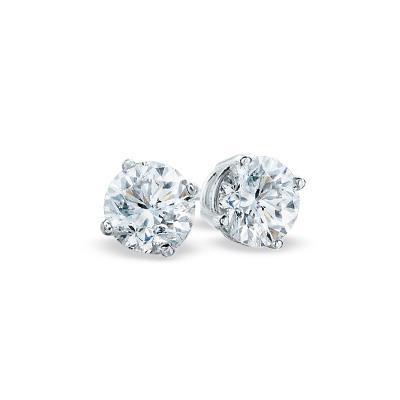 Gorgeous Round Cut 2 Ct Diamonds Lady Studs Earrings 14K White Gold Stud Earrings