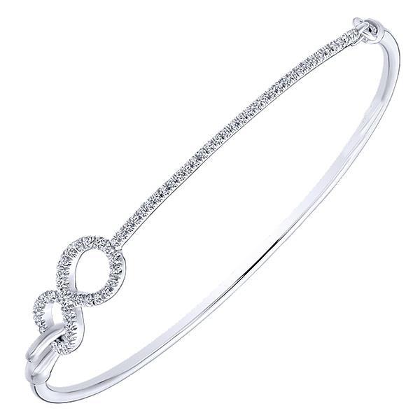 Gorgeous Round Cut 3.25 Ct Diamonds Bangle Bracelet White Gold 14K Bangle