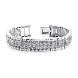 Gorgeous Round Cut Diamond Men's Bracelet White Gold 14K 10.80 Carats