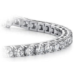Gorgeous Round Lab Grown Diamond Tennis Bracelet 6 Carats White Gold