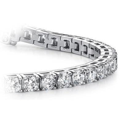 Gorgeous Round Cut Diamond Tennis Bracelet 15 Carats White Gold Fine Jewelry Tennis Bracelet