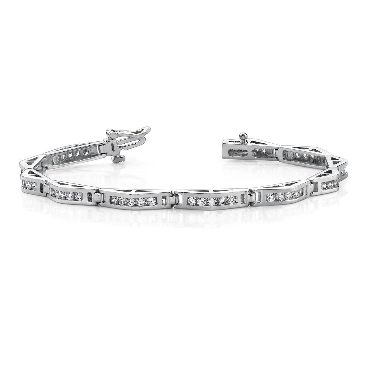 Gorgeous Round Diamond Bracelet Solid White Gold 5.50 Carats Tennis Bracelet