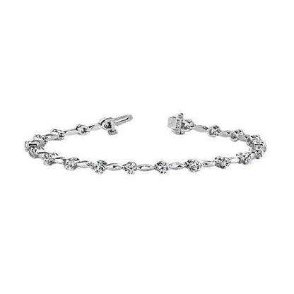 Gorgeous Round Diamond Tennis Bracelet White Gold Jewelry 3 Carats Tennis Bracelet
