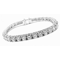 Gorgeous Round Lab Grown Diamond Tennis Bracelet Jewelry White Gold 9 Carats
