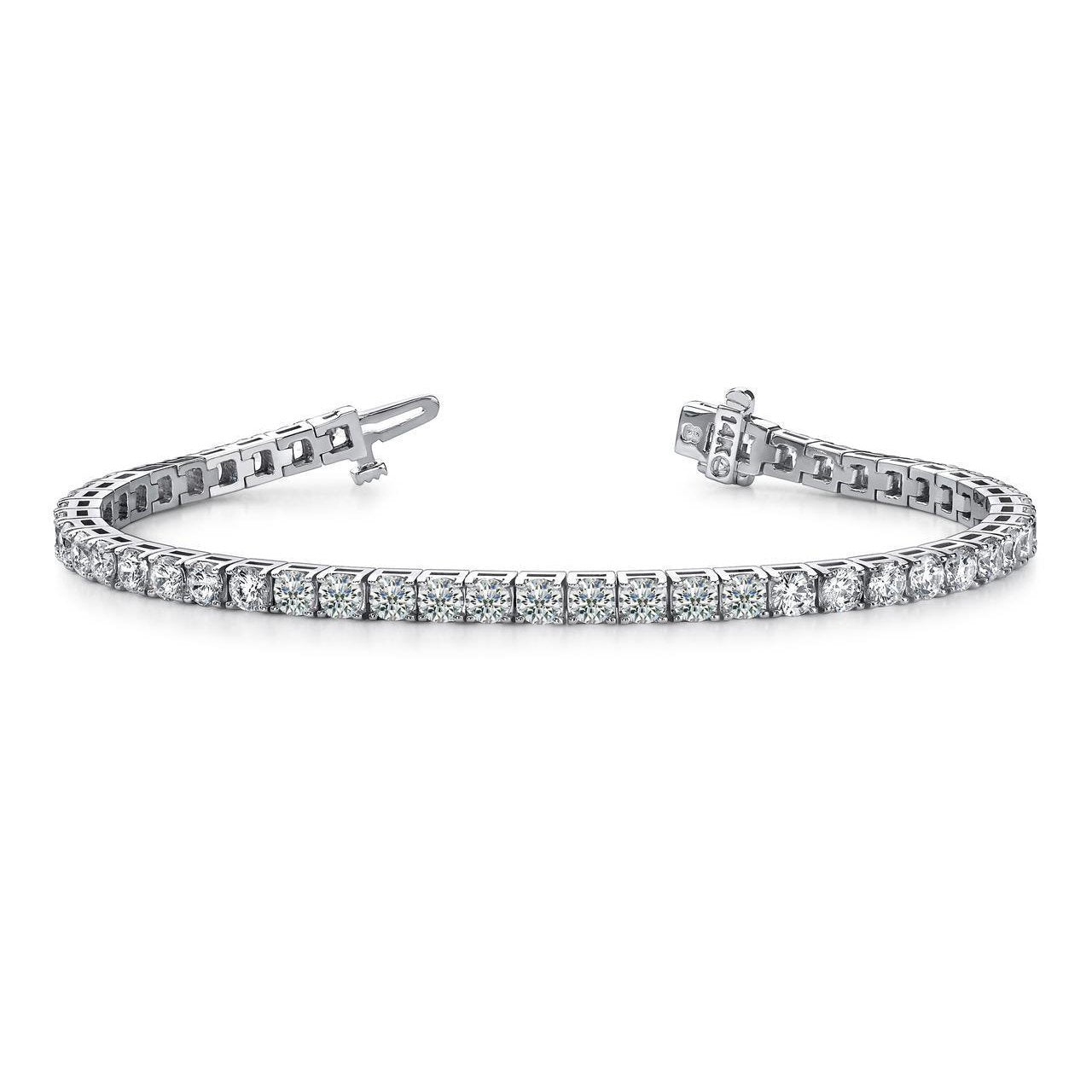 Gorgeous White Gold Round Cut 10.80 Ct Diamonds Lady Tennis Bracelet Tennis Bracelet