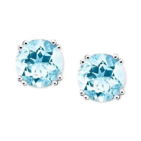 Gorgues Cut v Aquamarine Lady Stud Earrings White Gold v Gemstone Earring