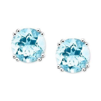 Gorgues Cut v Aquamarine Lady Stud Earrings White Gold v Gemstone Earring
