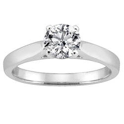 Diamond Solitaire Ring Cathedral Setting 1.50 Carats White Gold 14K
